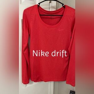 Nike long sleeves quick dry anti odor- women’s size Medium - red logo